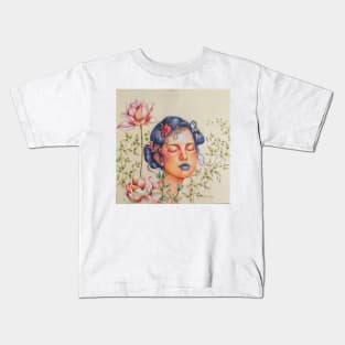 embroidered girl Kids T-Shirt